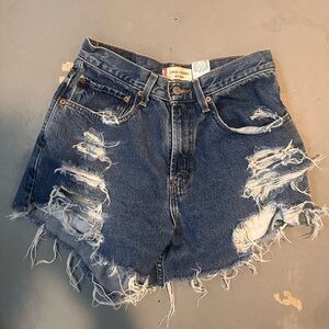 Vintage Levi's Blue Distressed Jean Shorts